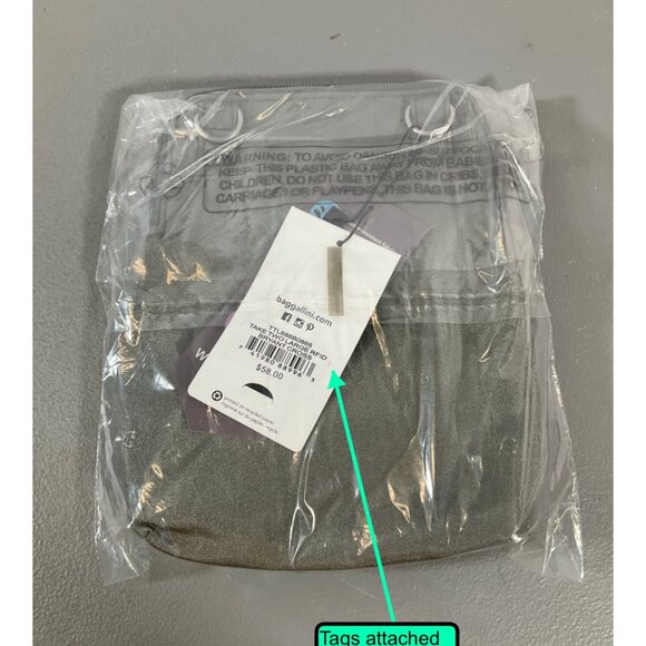 Baggallini Bryant Mini Crossbody Handbag - Sterling Shimmer, Chic Women's Access - Picture 6 of 7